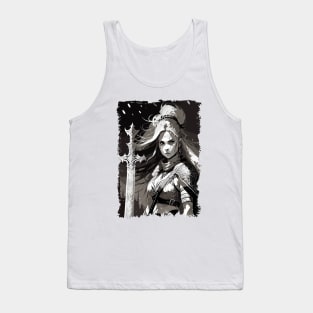 Fierce female viking warrior ready to conquer the world / Norse Mythology Tank Top